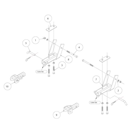 Roadmaster 07-17 EXPEDITION; 7-14 NAVIGATOR 2WD TOW BAR MNTG BRKT KIT 4410-3